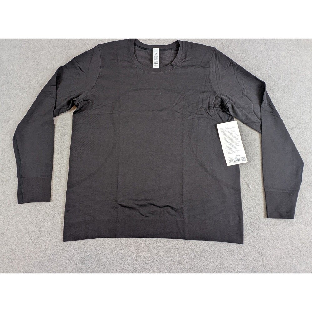Lululemon Swiftly Relaxed Long Sleeve Shirt Black Size 10 Running NWT